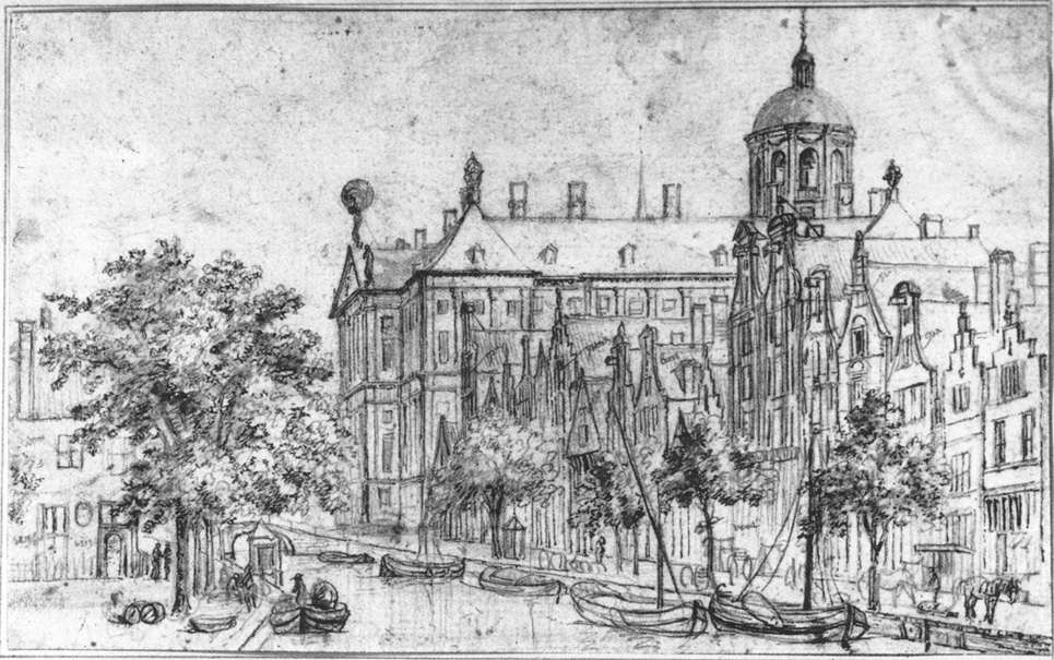 BERCKHEYDE, Gerrit Adriaensz. Amsterdam, the Nieuwezijds near the Bloemmarkt ffd